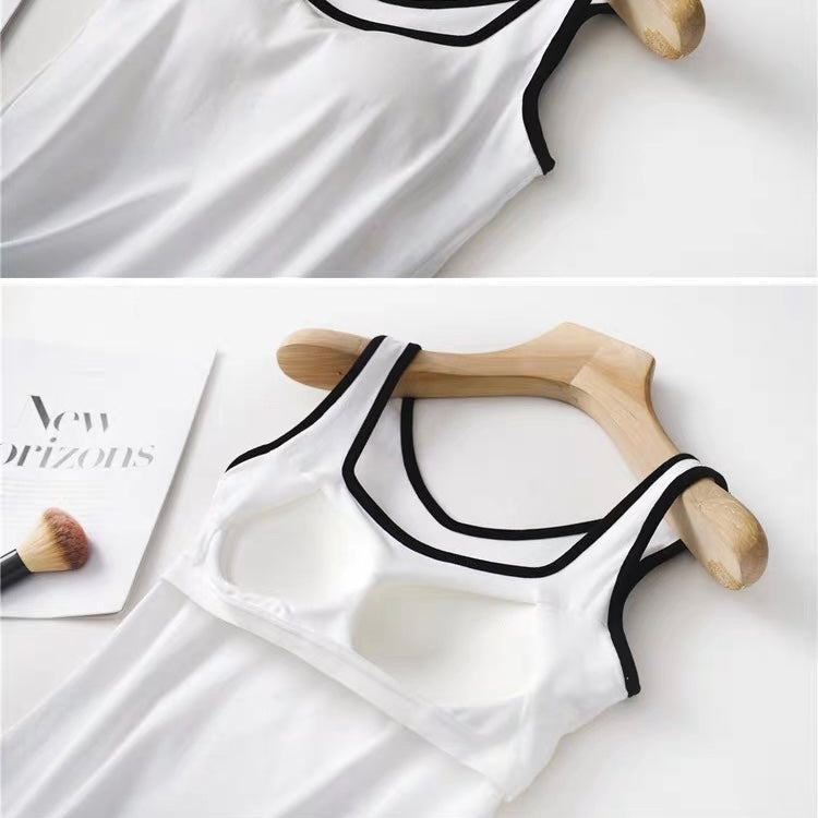 Trimmed  Built-In Bra Tank Tops